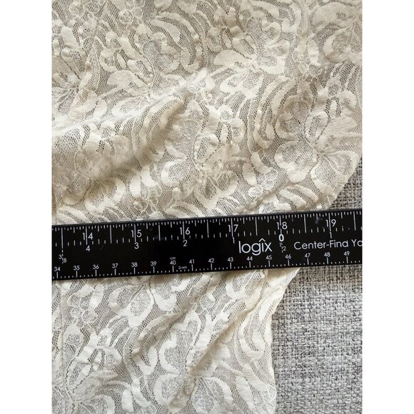 Vtg 90s Lace Romantic Dress Sz L Button Front Tie Back Victorian Fairy Whimsical - Picture 13 of 16